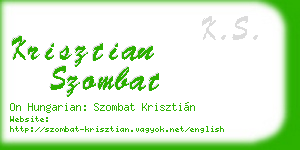 krisztian szombat business card